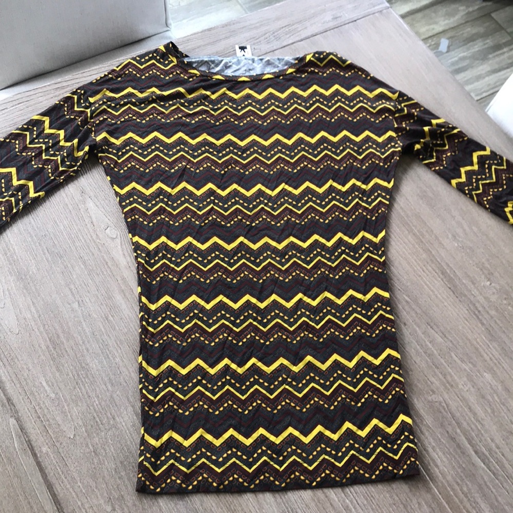 Missoni Zigzag Mini Dress in Yellow and Brown